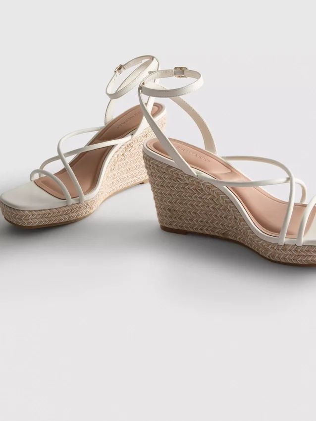 Strappy espadrille wedges