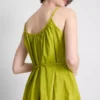 Strappy ruffle poplin mini dress