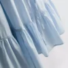 Strappy ruffle poplin mini dress