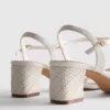 Strappy woven block heel sandals
