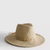 Straw trim beach hat