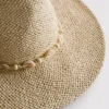 Straw trim beach hat