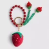 Strawberry charm keychain