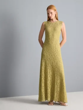 Stretch lace maxi dress
