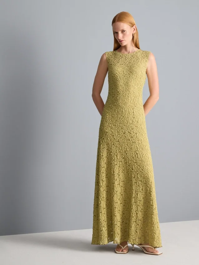 Stretch lace maxi dress