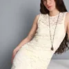Stretch lace maxi dress