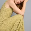 Stretch lace maxi dress
