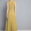 Stretch lace maxi dress