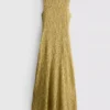 Stretch lace maxi dress