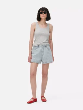 Stretch scoop neck tank
