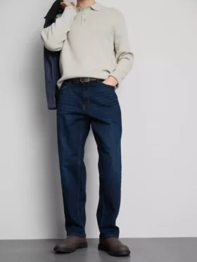 Stretch straight leg jeans