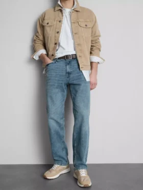 Stretch straight leg jeans
