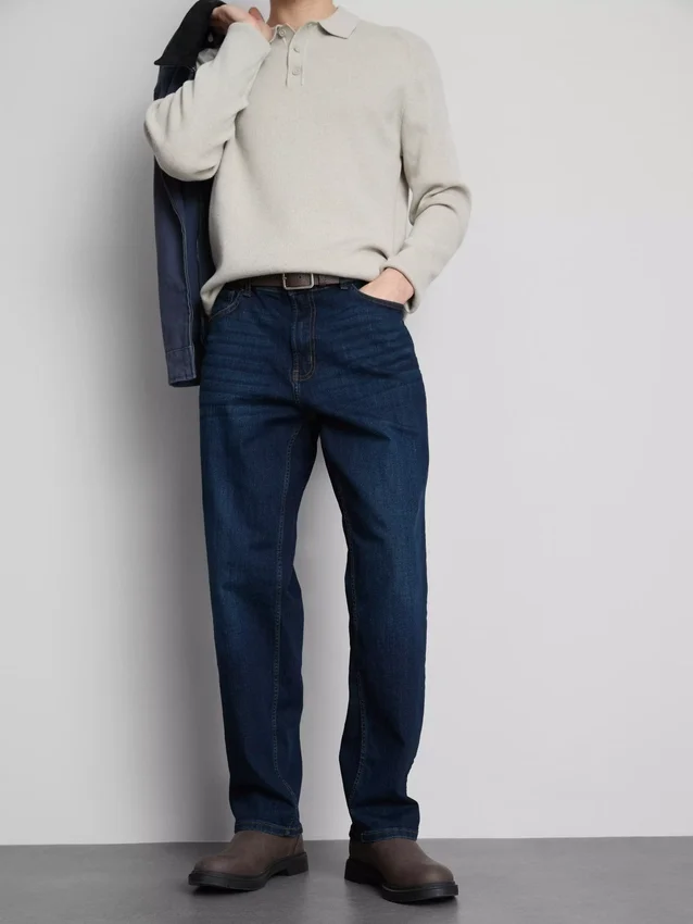 Stretch straight leg jeans