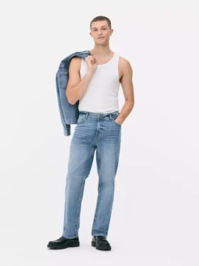 Stretch straight leg jeans
