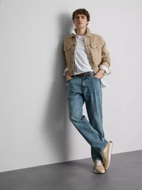 Stretch straight leg jeans