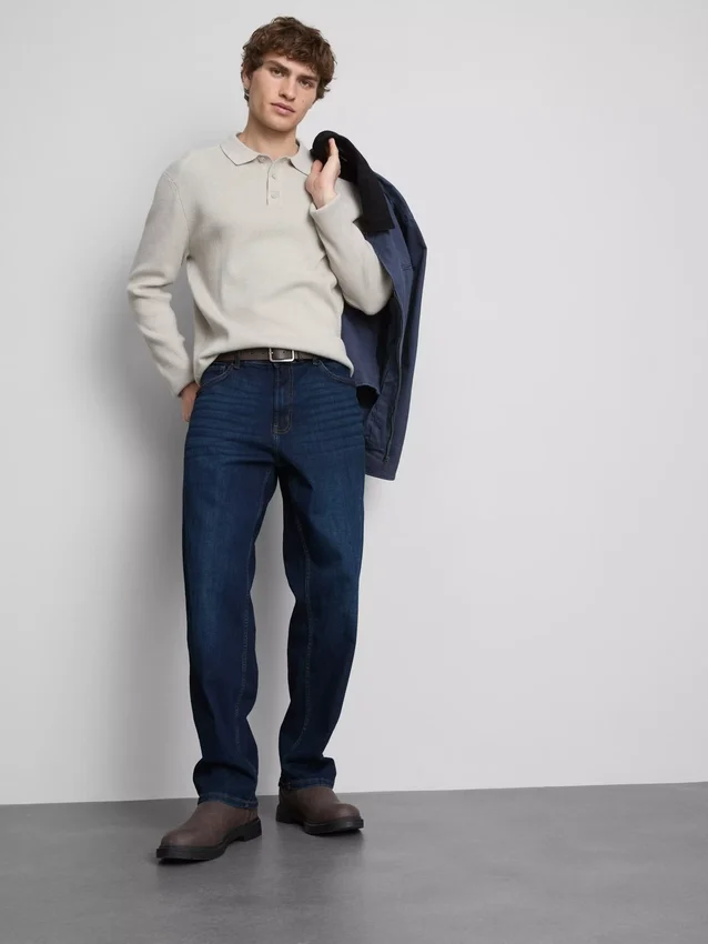 Stretch straight leg jeans