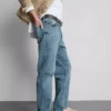 Stretch straight leg jeans
