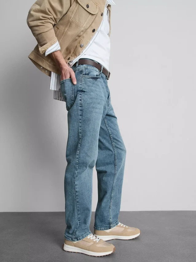 Stretch straight leg jeans