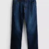 Stretch straight leg jeans