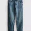 Stretch straight leg jeans