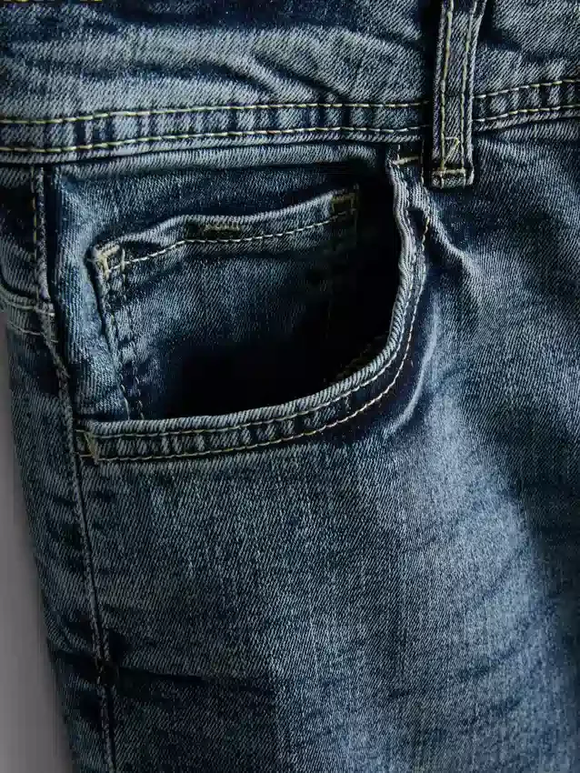 Stretch straight leg jeans
