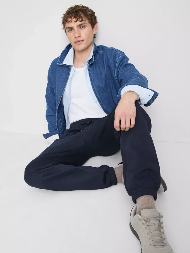 Stretch waist cuffed joggers