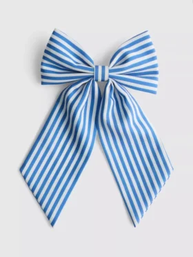 Stripe hair bow