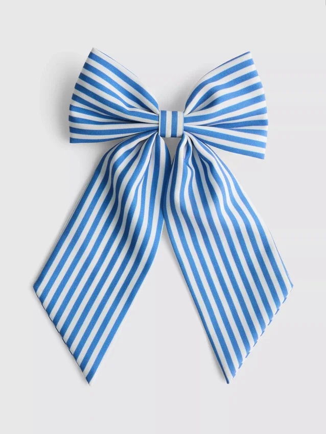 Stripe hair bow