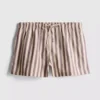 Stripe high-waisted oxford shorts