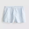 Stripe high-waisted oxford shorts
