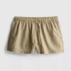 Stripe high-waisted oxford shorts