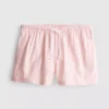 Stripe high-waisted oxford shorts
