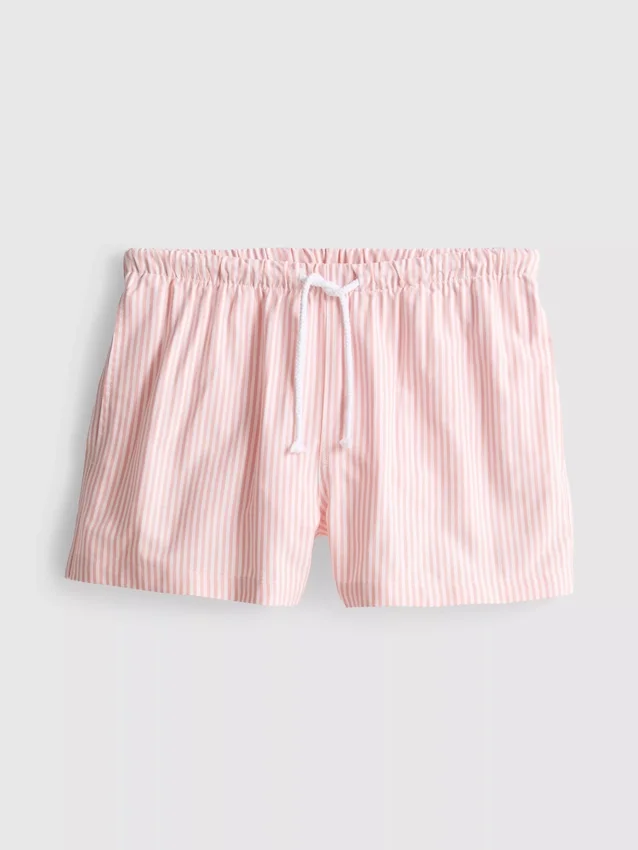 Stripe high-waisted oxford shorts