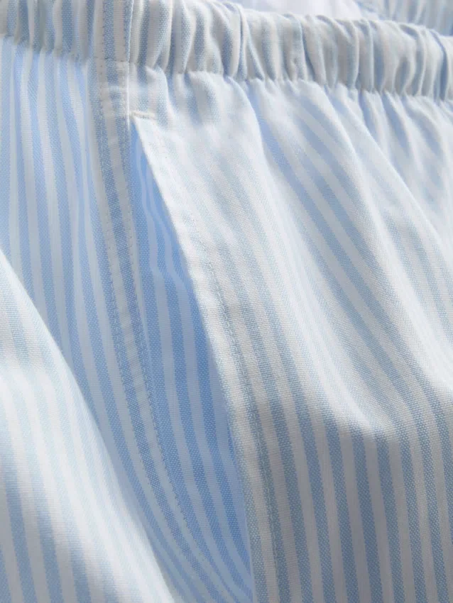 Stripe high-waisted oxford shorts