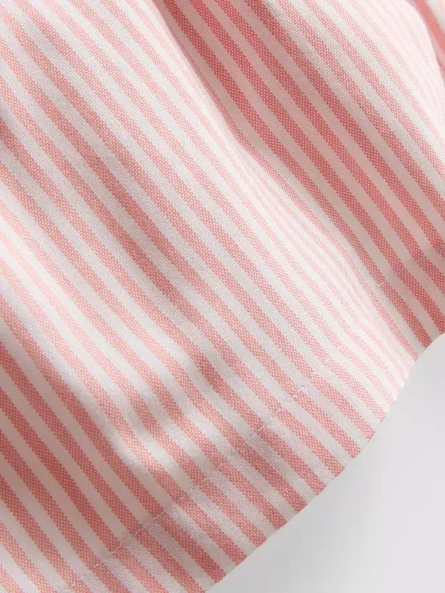 Stripe high-waisted oxford shorts