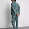 Stripe poplin long pajamas