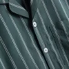 Stripe poplin long pajamas