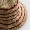 Stripe woven bucket hat