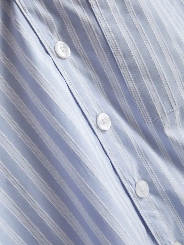 Striped button-up pajama shirt