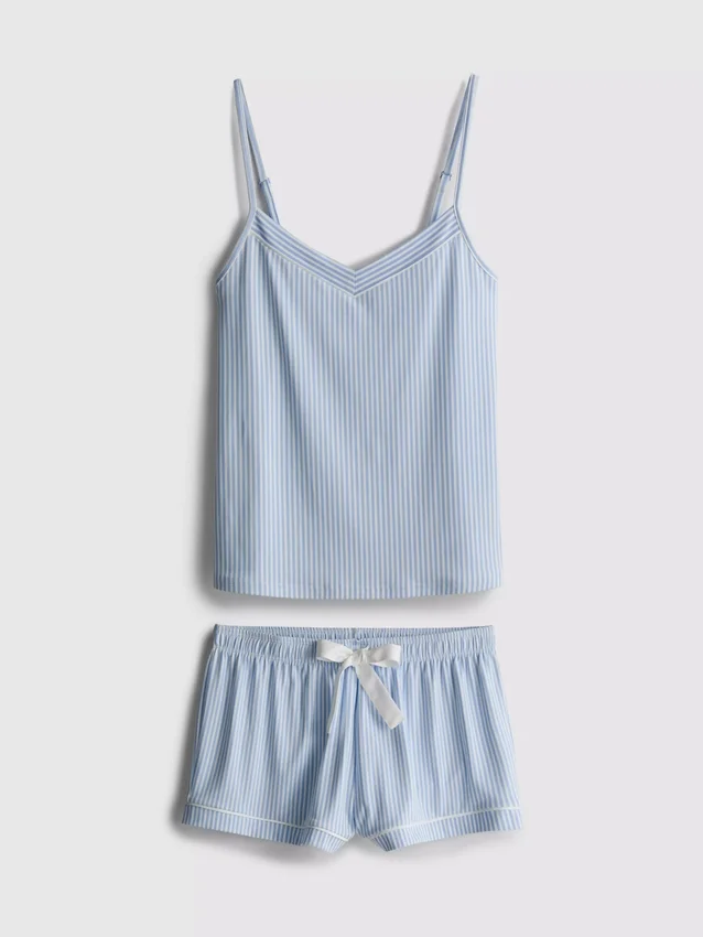 Striped cami shorty pajamas