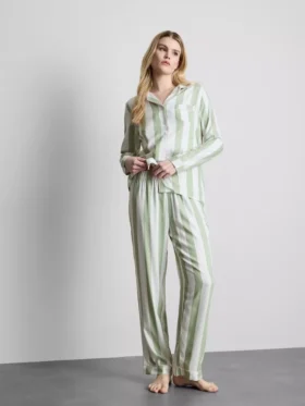 Striped cotton boyfriend pajamas