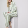 Striped cotton boyfriend pajamas