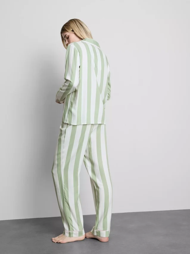 Striped cotton boyfriend pajamas