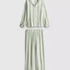 Striped cotton boyfriend pajamas