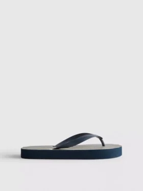 Striped flatform flip flops