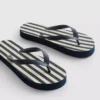 Striped flatform flip flops