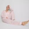 Striped jersey boyfriend pajamas