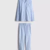 Striped long-sleeve pajama set