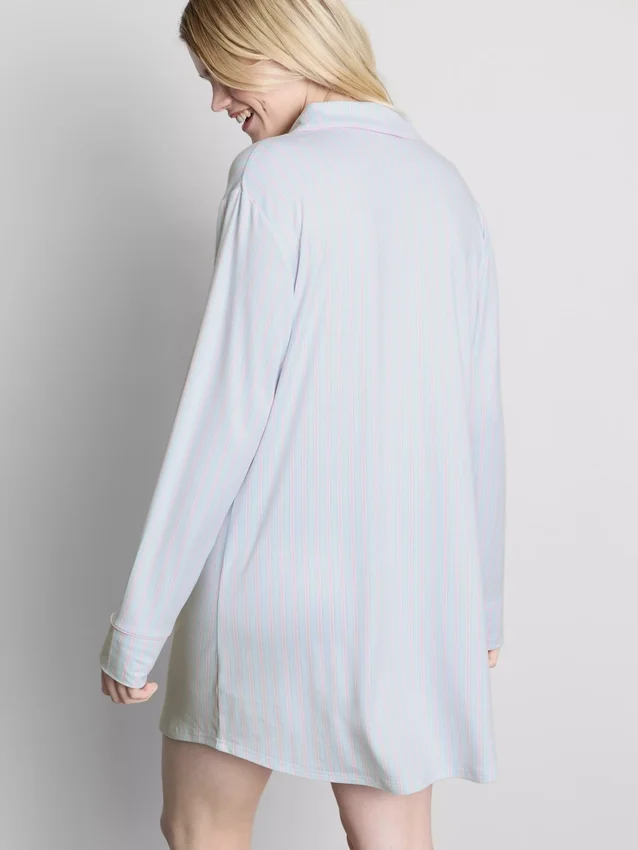 Striped oversized boyfriend nightshirt