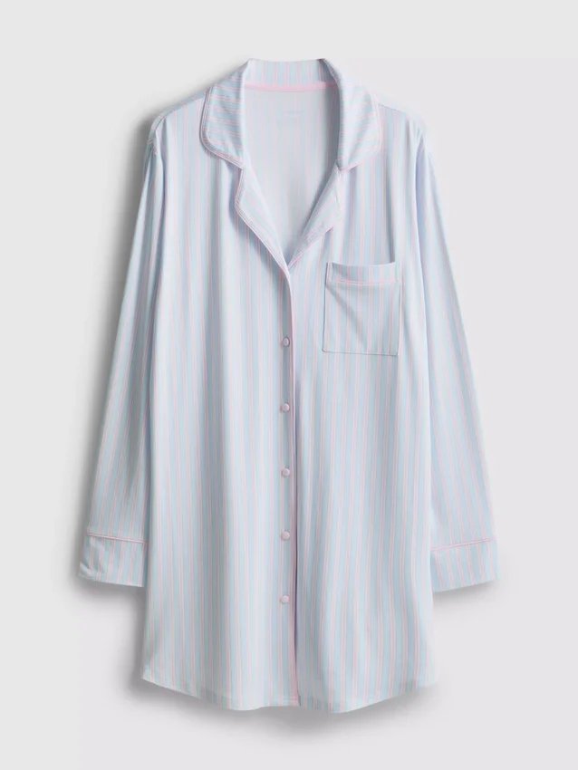 Striped oversized boyfriend nightshirt